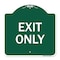 Signmission Designer Series Sign-Exit Only, Green & White Aluminum Sign, 18" H, 18" L, GW-1818-24034 A-DES-GW-1818-24034 - alternate 1
